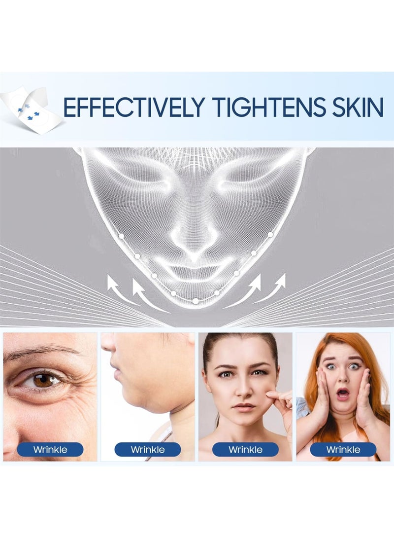 SYOSI 60PCS Face Lift Tape, High Elasticity Wrinkle Patches, Invisible Face Tapes for Lifting Eyes Double Chin Jowls, Lifting Saggy Skin, Waterproof, Face Stickers Neck Eye Double Chin Lift V Shape - Image 5